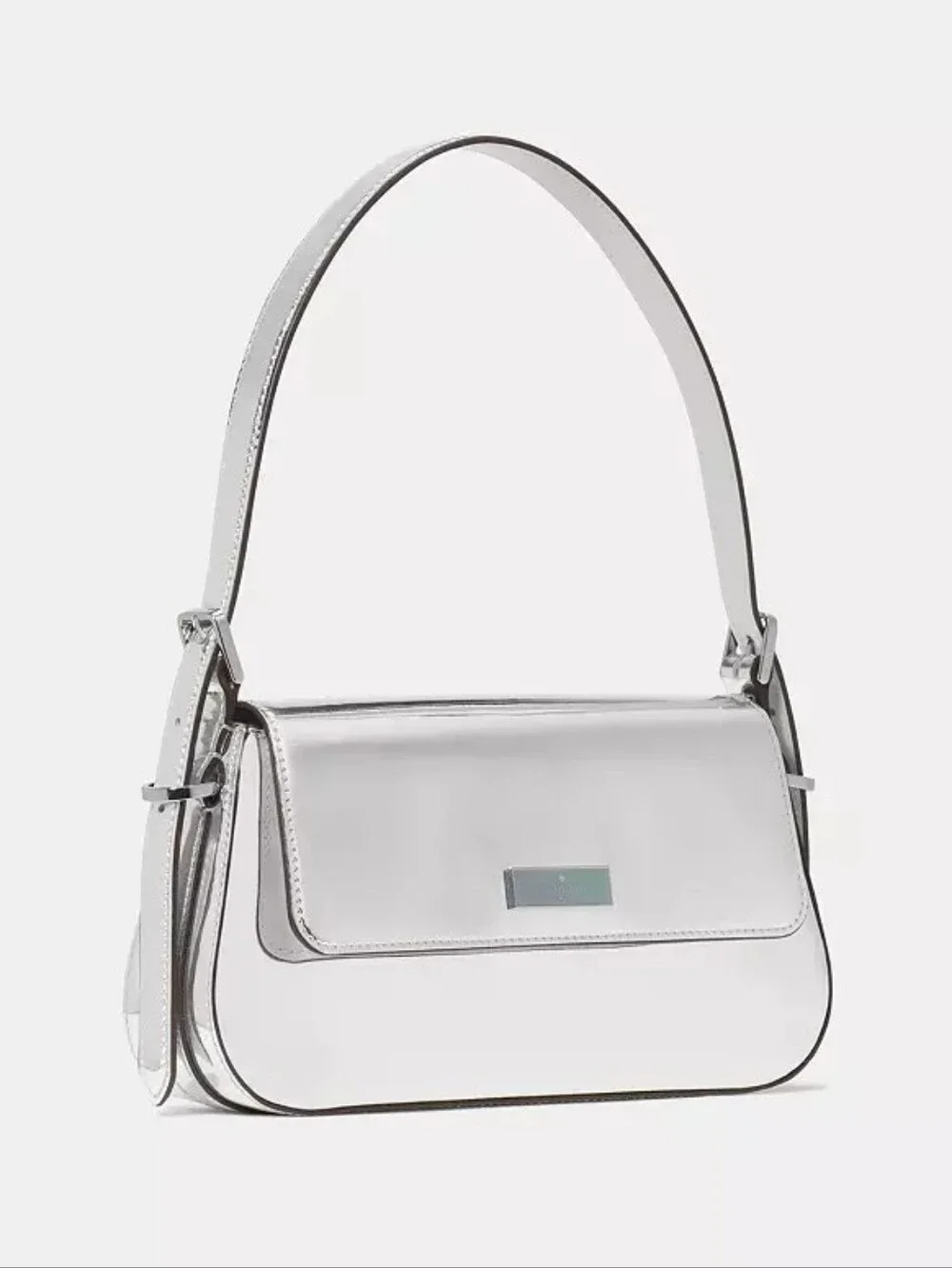 Kate Spade 'Bridget' Mirror Metallic Small Flap Shoulder Bag MSRP- $329
